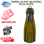 Mares Avanti Quattro + Open Heel Fin For Scuba Diving Ready Stock
